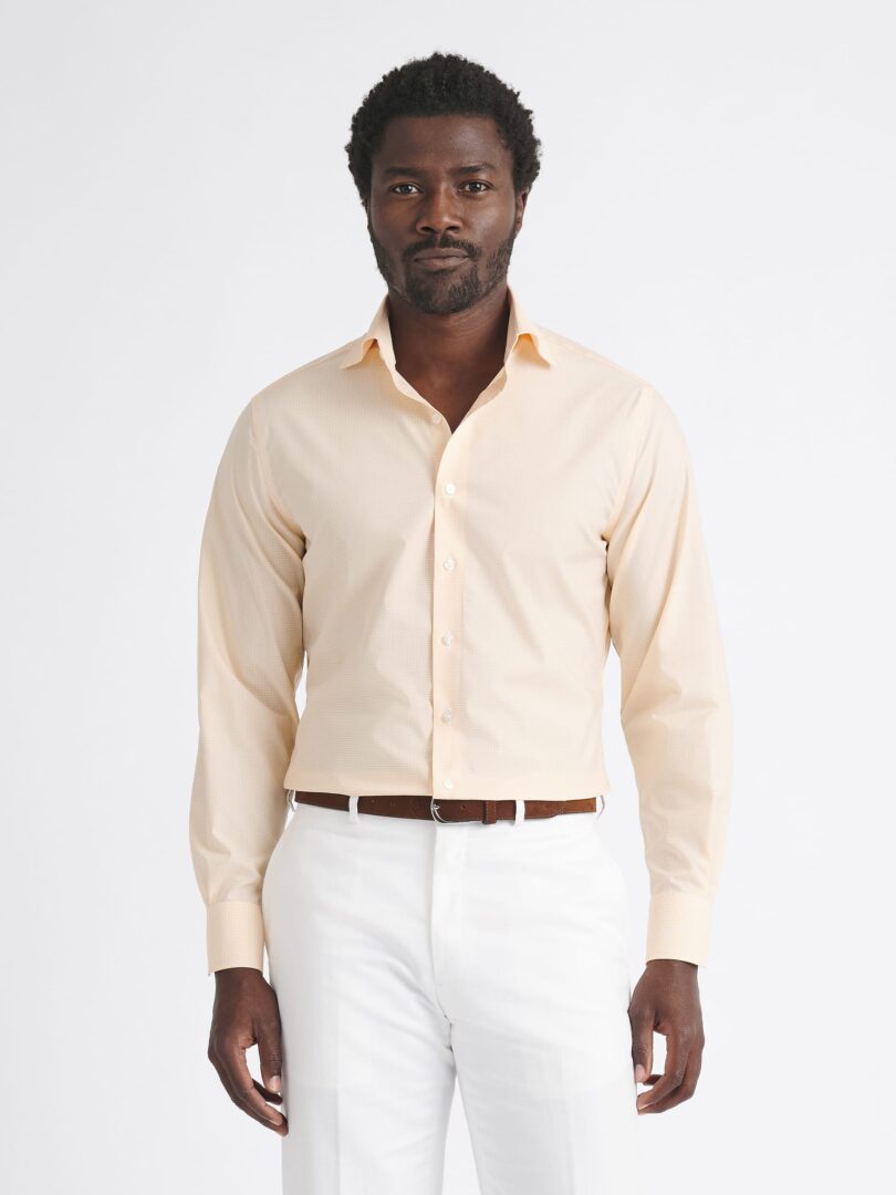 Thomas Mason Wrinkle-Resistant Marigold Mini Gingham Twill Thumb Detail