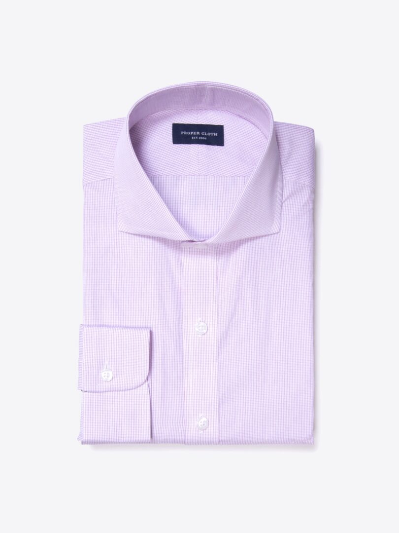 Carmine Lavender Mini Grid Custom Made Shirt 