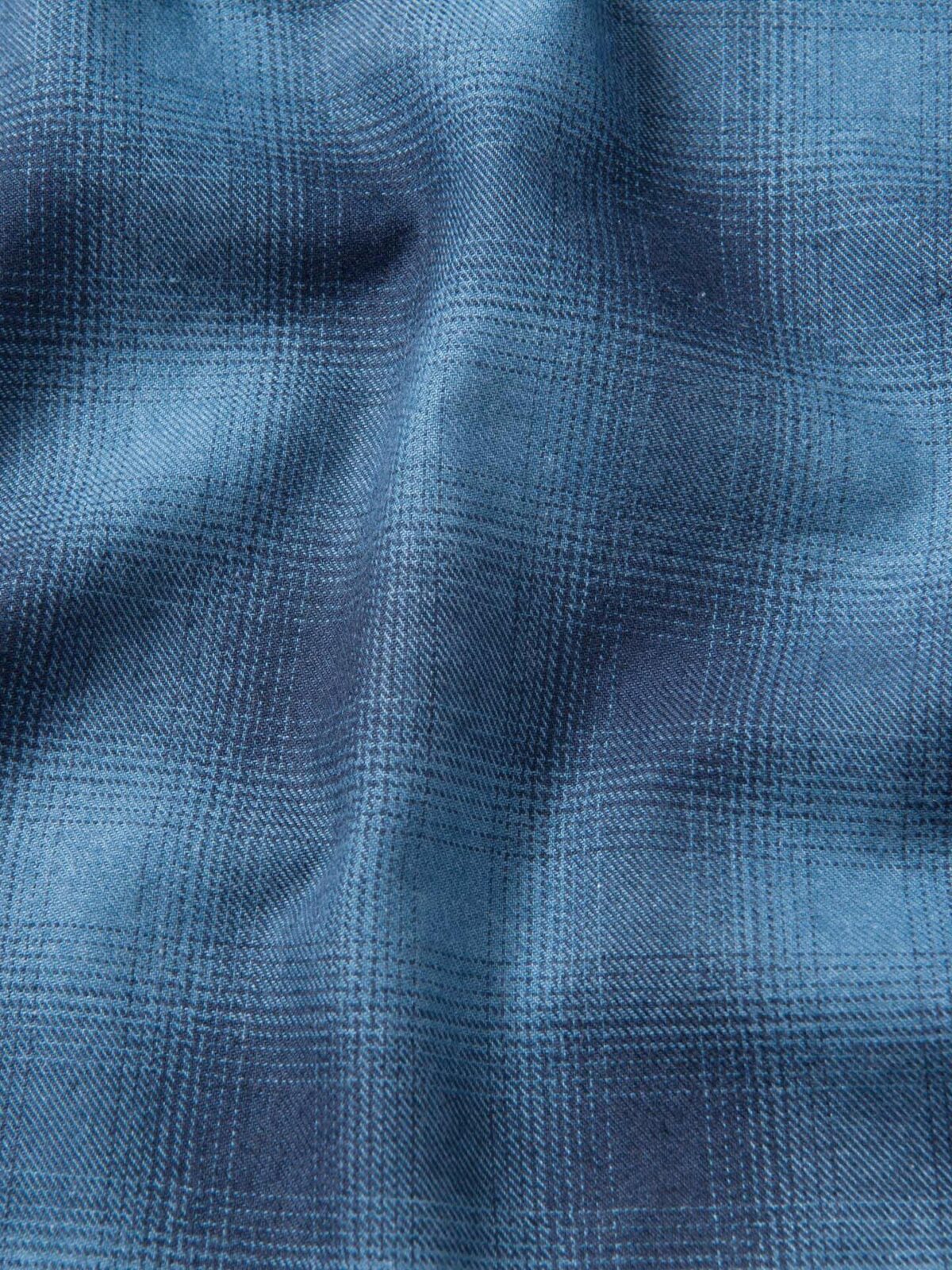 Japanese Light Wash Indigo Ombre Flannel Shirt by Proper Cloth