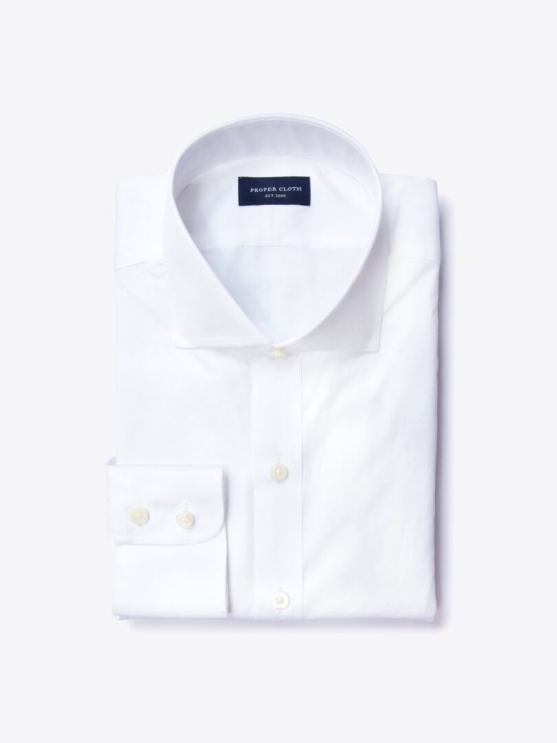 Canclini 120s White Royal Oxford Custom Made Shirt 