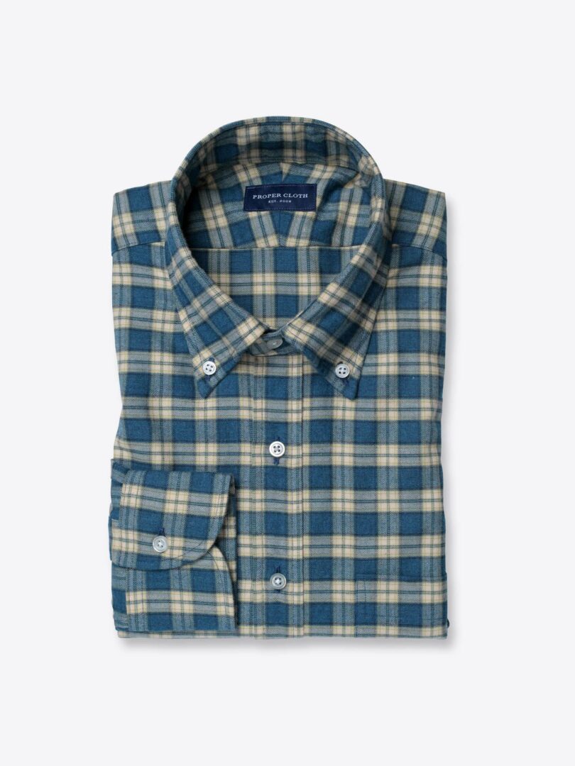 Portuguese Slate Small Plaid Flannel 