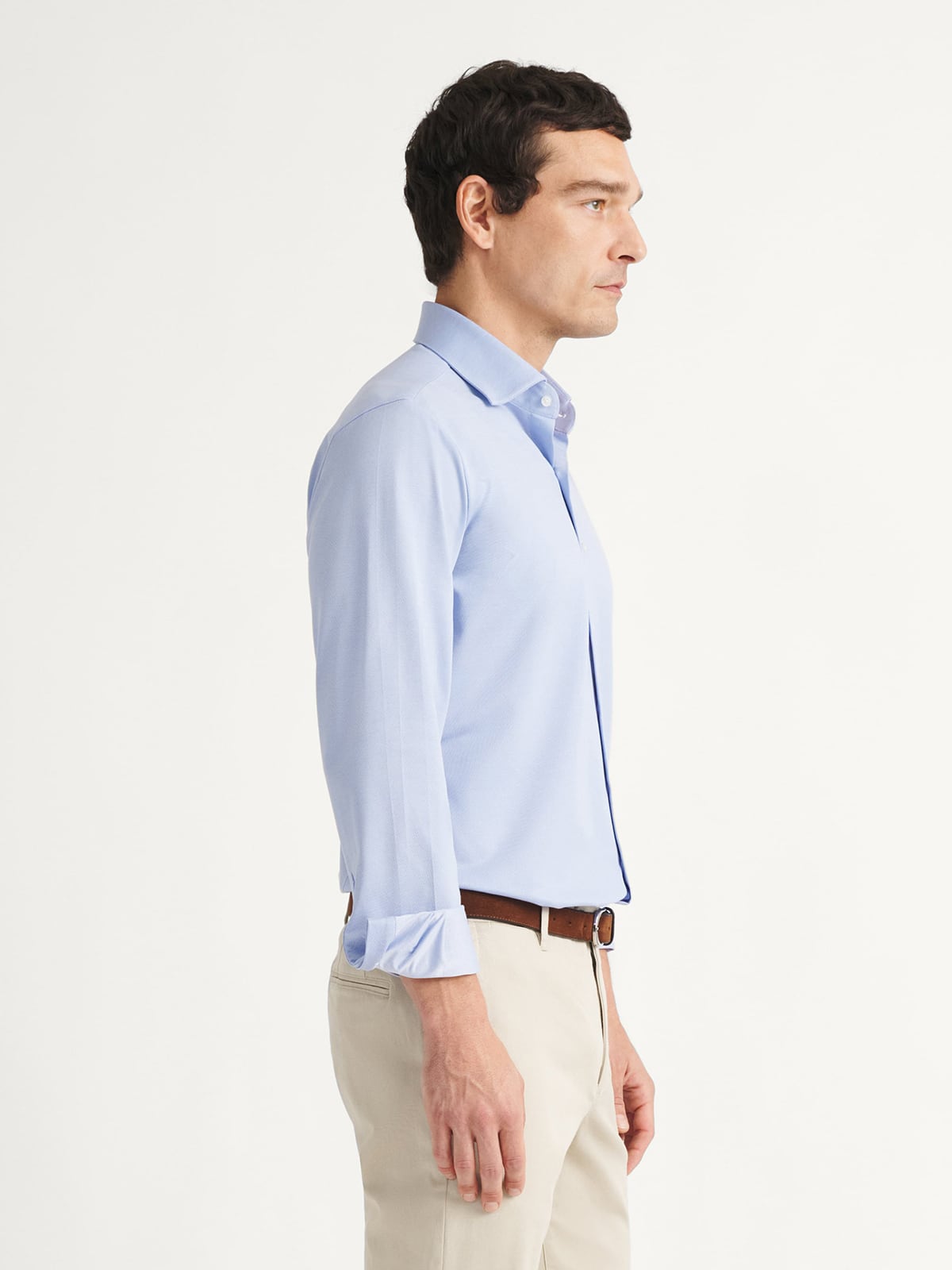 easy care dress shirt Light Blue Performance Easy Care Knit Dress Shirt Shirt