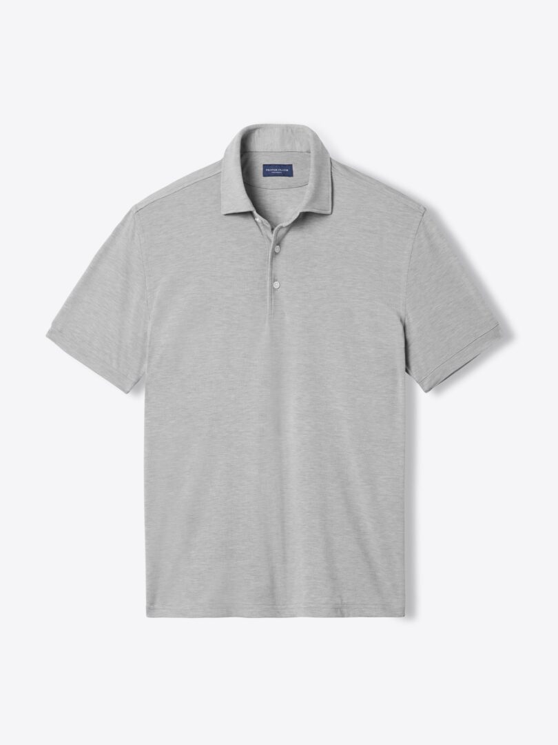 Light Grey Melange Performance Golf Polo Product Image