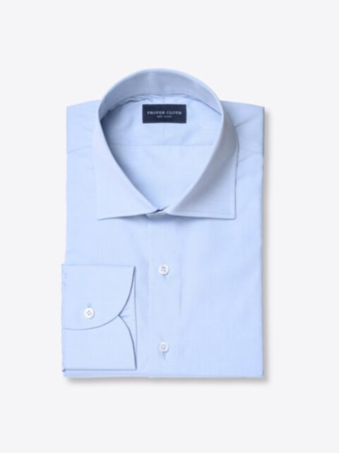 Shop Miles 120s Light Blue Broadcloth