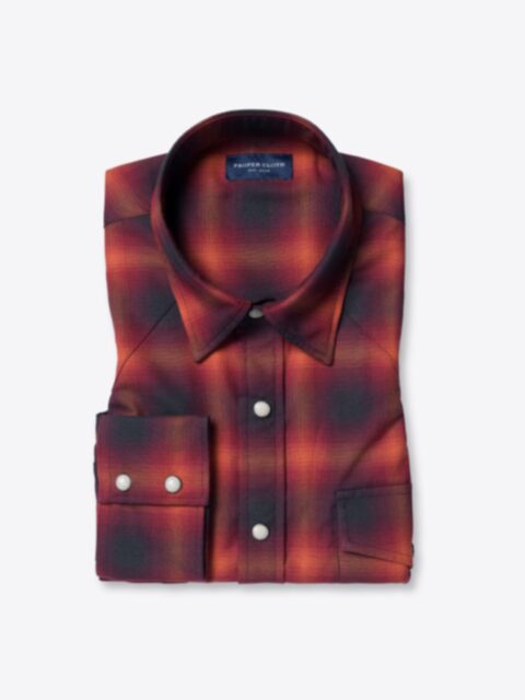 Shop Portuguese Red and Rust Ombre Plaid