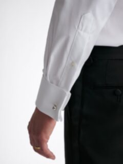 The Covered Placket Tuxedo Shirt in Thomas Mason Fine Twill