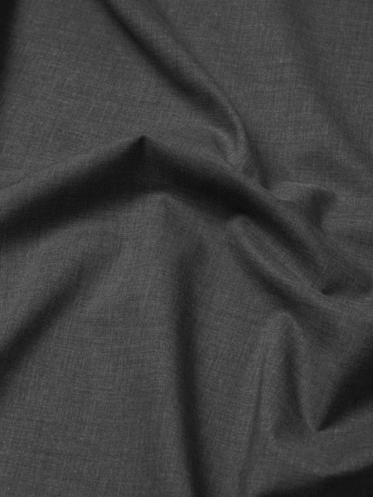 Bleecker Charcoal Melange Plain Weave Shirts by Proper Cloth