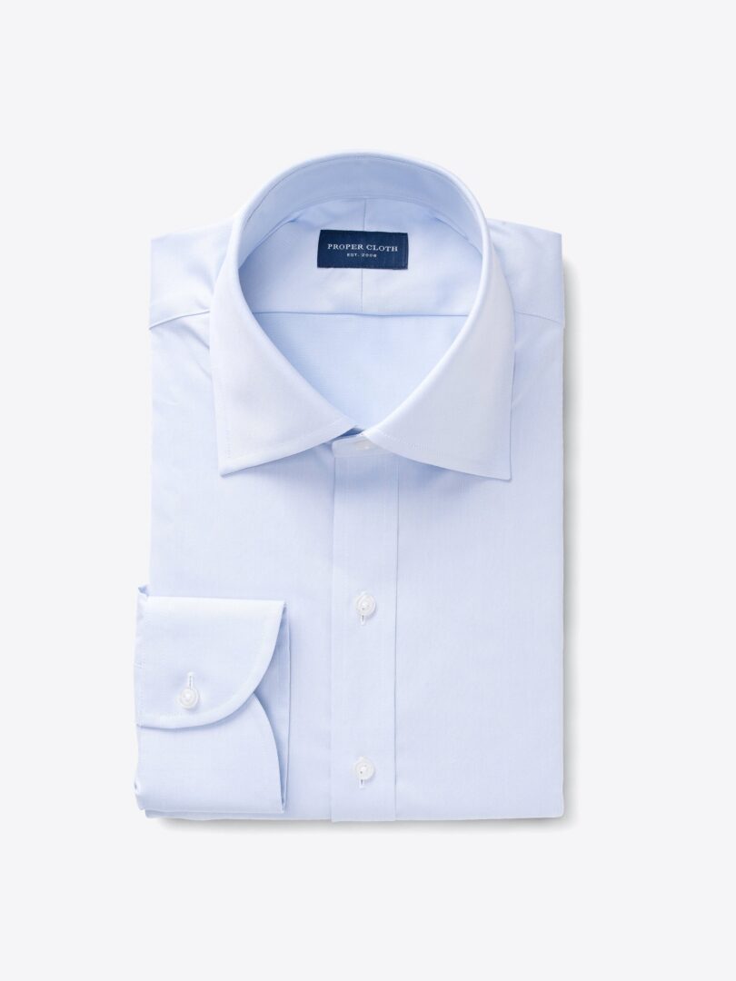 Hudson Wrinkle-Resistant Light Blue Twill Custom Made Shirt 