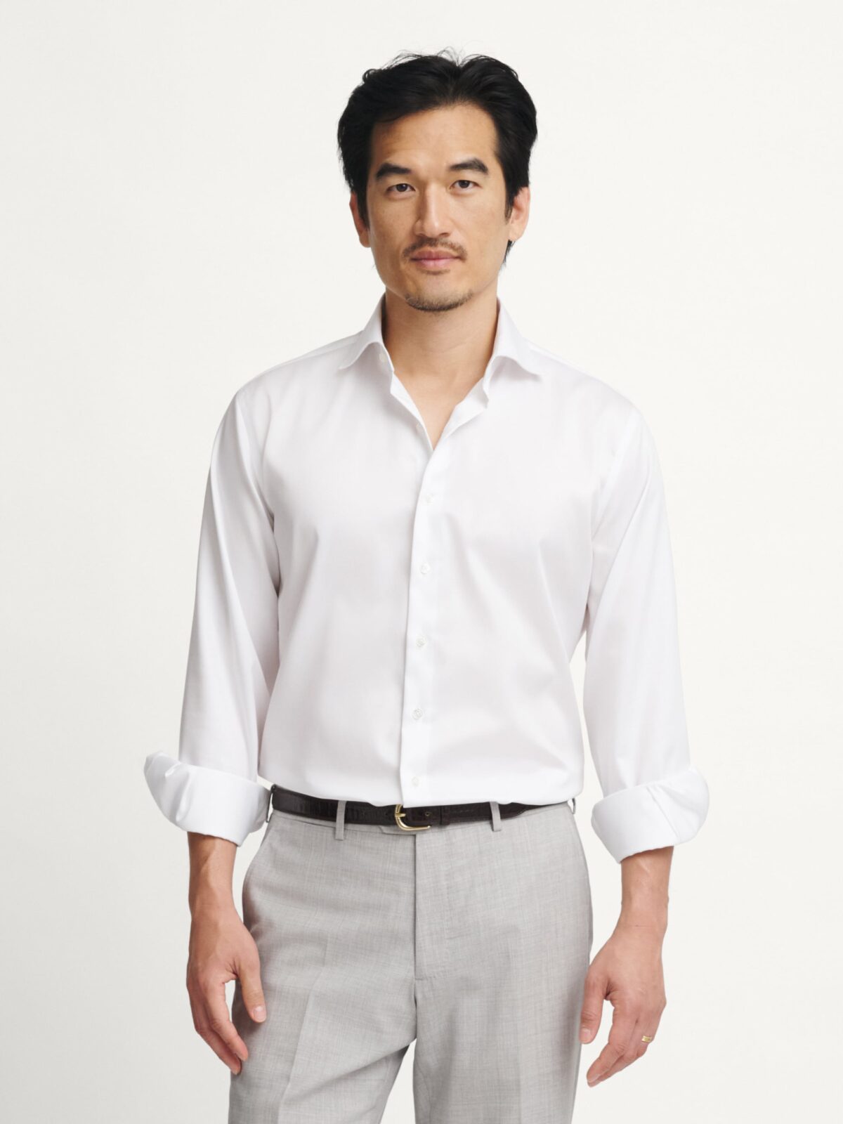 wrinkle proof dress shirt Proper Cloth Men's Mayfair Wrinkle-Resistant White Twill Custom Made Our best Wrinkle-Free Dress Shirt White |