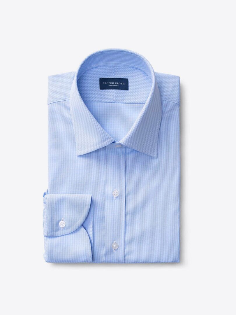 Performance Light Blue Houndstooth 