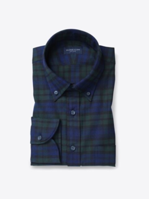 Shop Thomas Mason Black Watch Plaid Flannel
