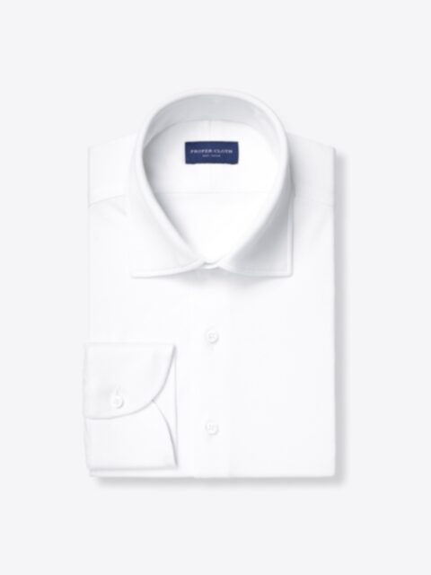 Shop Carmel White Cotton and Tencel Knit Pique