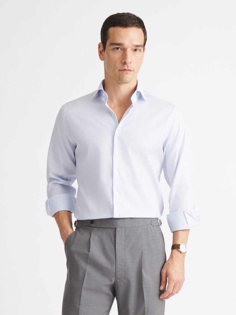 Mayfair Wrinkle-Resistant Blue Stripe Thumb Detail