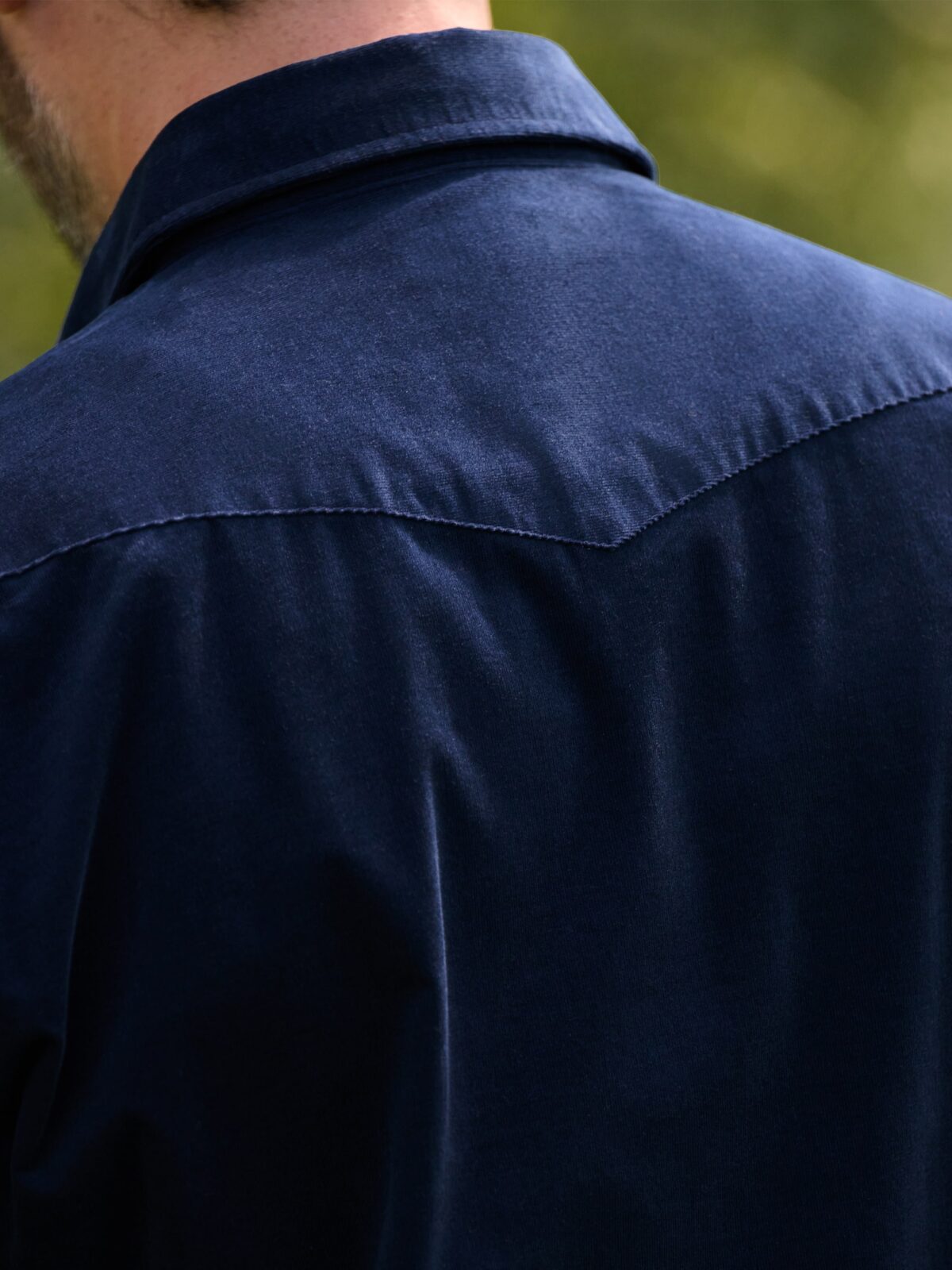 The Stretch Corduroy Western Shirt in Navy The Stretch Corduroy Western Shirt in Navy