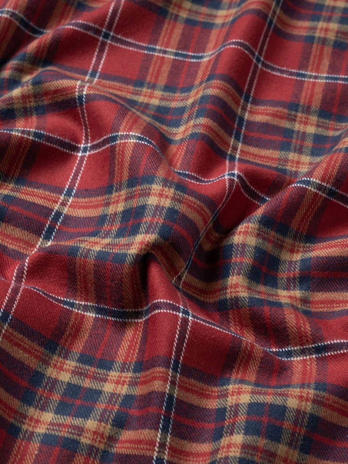 Stowe Red Navy and Grey Plaid Flannel Shirts by Proper Cloth