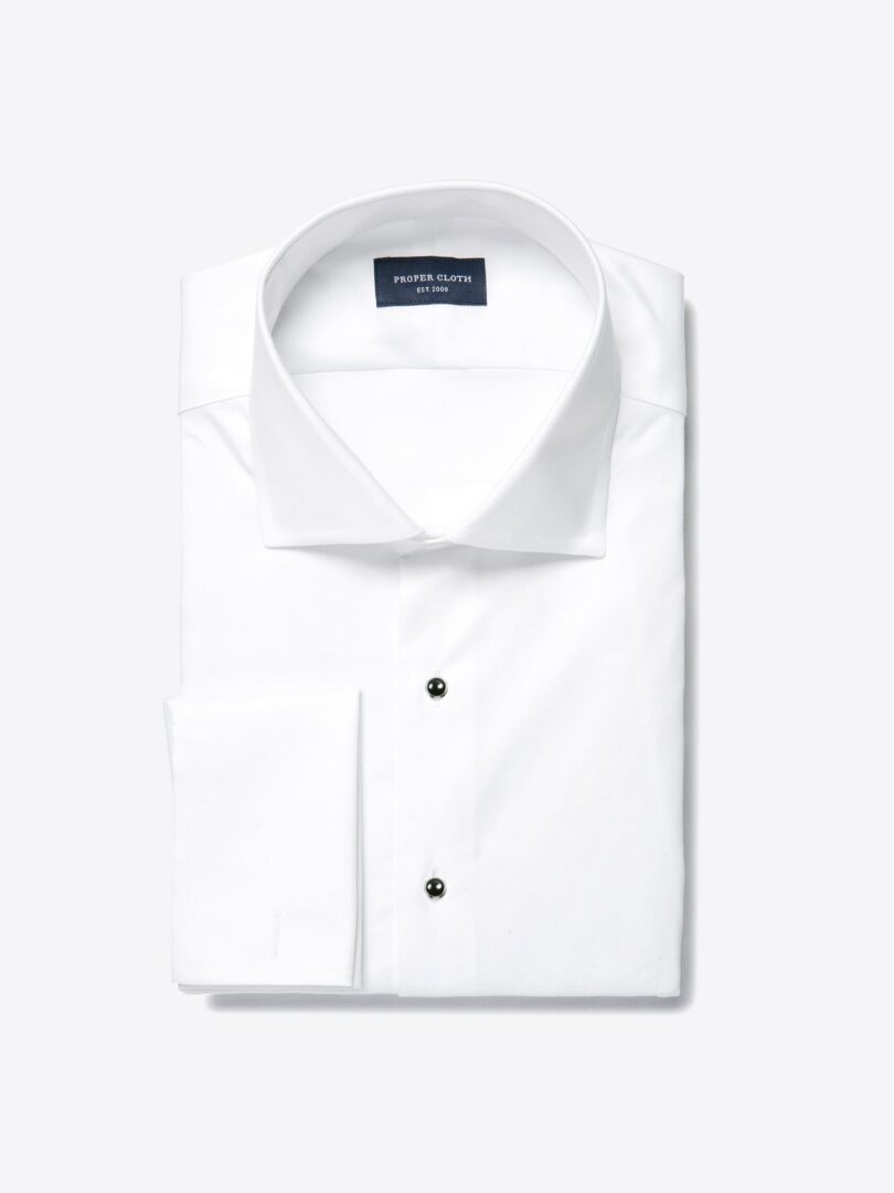 White Extra Wrinkle-Resistant Twill Men's Dress Shirt 