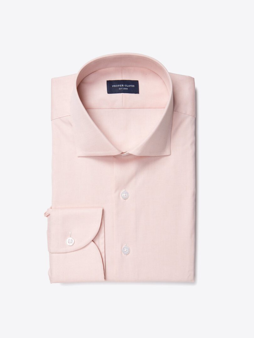 Bowery Peach Wrinkle-Resistant Pinpoint Dress Shirt 