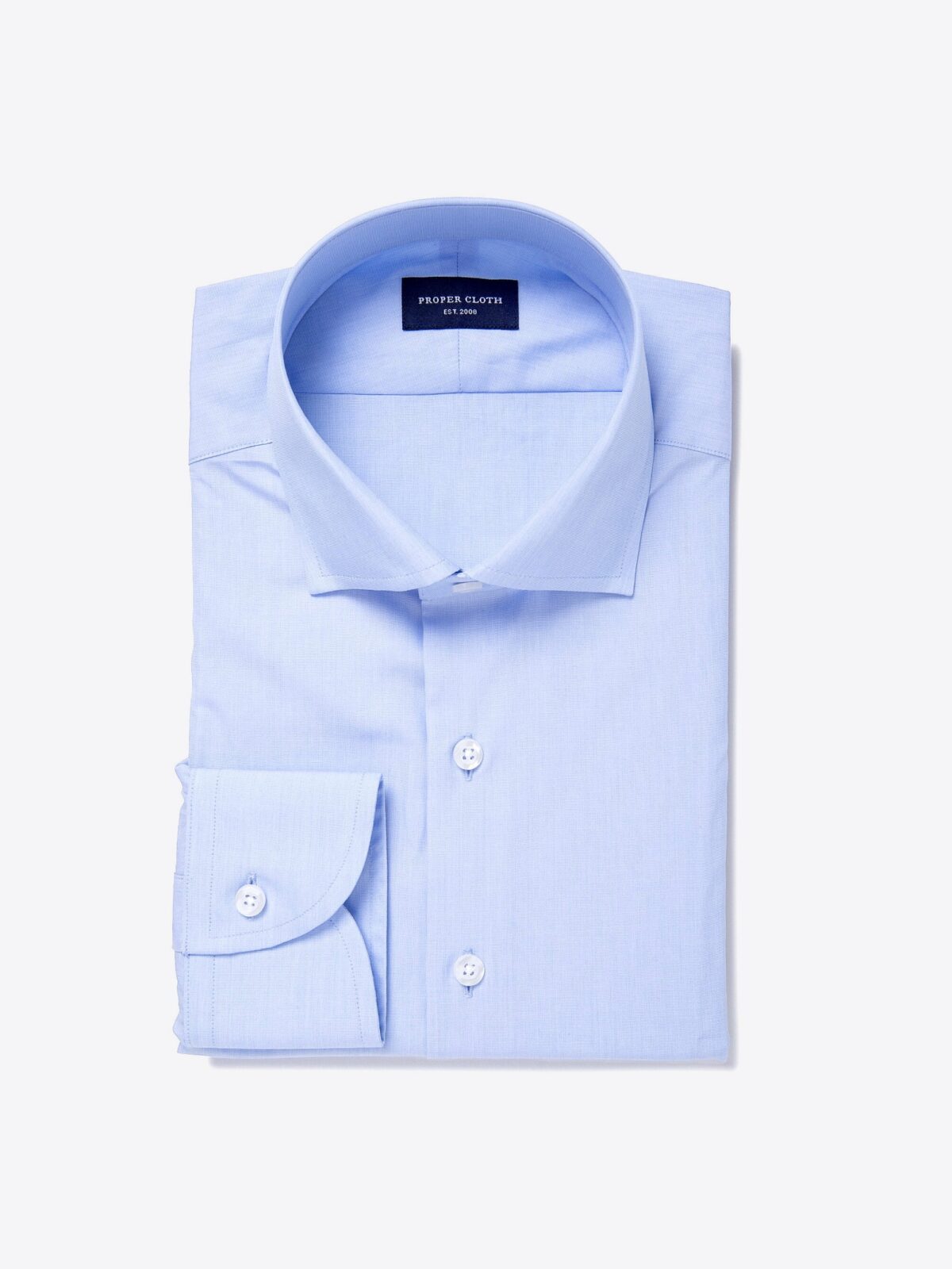 Miles 120s Light Blue End-on-End Custom Dress Shirt Shirt by Proper Cloth