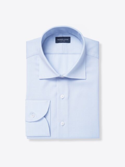 Shop Reda Light Blue Royal Oxford Merino Wool