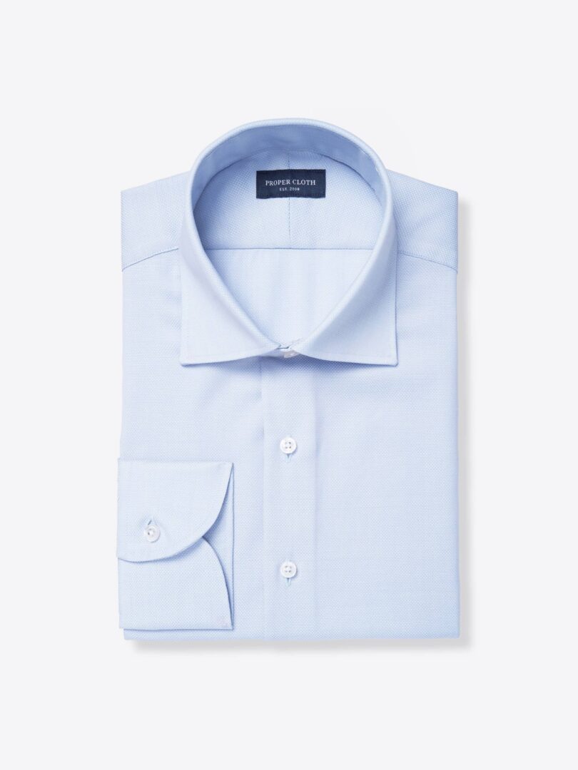 Reda Light Blue Royal Oxford Merino Wool 