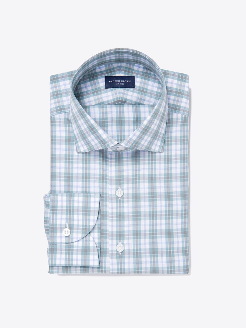 Siena Green and Blue Multi Check Tailor Made Shirt 