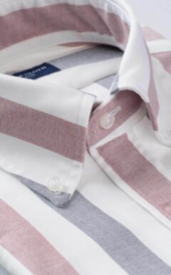 American Pima Light Blue University Stripe Oxford Cloth Shirts by