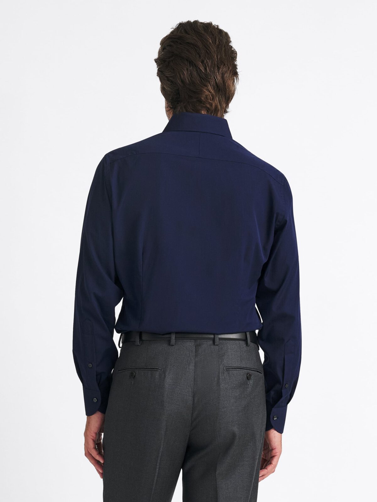 The Stanton 120s Broadcloth Dress Shirt in Navy