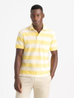 The Poolside Polo in Yellow Stripe
