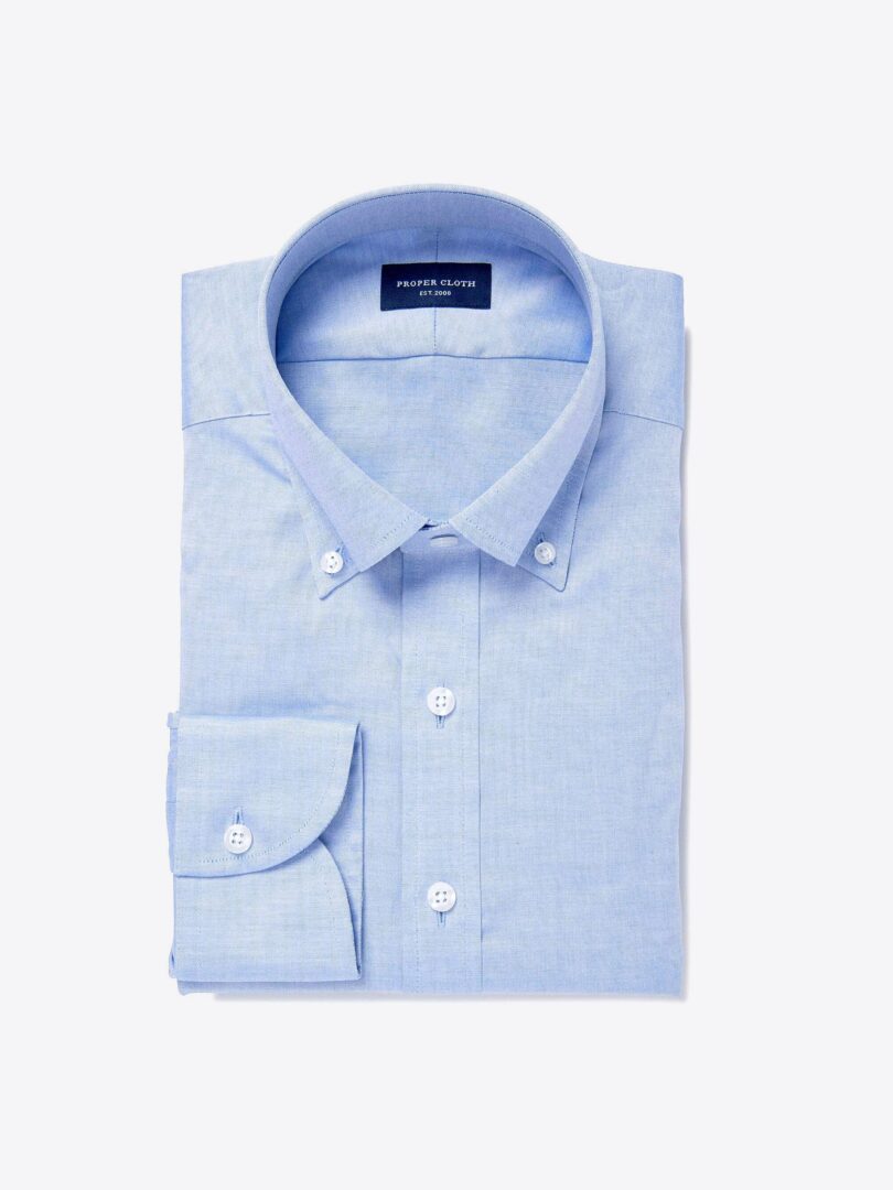 Bowery Blue Wrinkle-Resistant Pinpoint Men's Dress Shirt 
