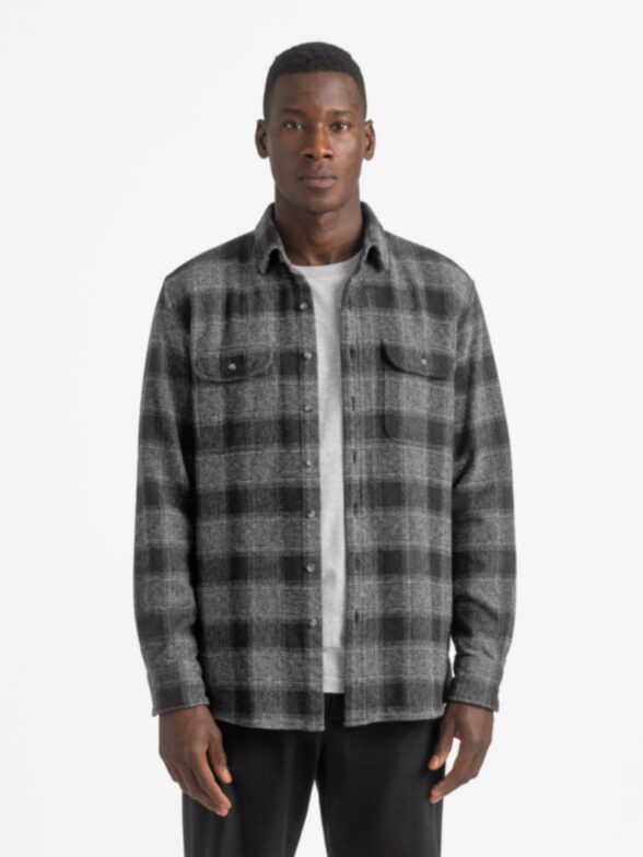 Japanese Grey Low Twist Large Plaid Thumb Detail