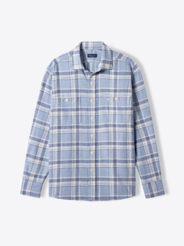 Jackson Washed Light Blue and Sky Country Plaid