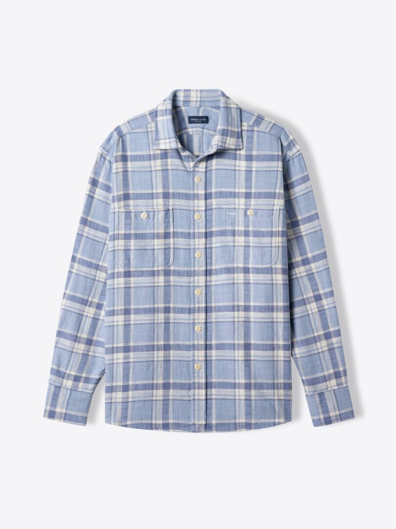 Jackson Washed Light Blue and Sky Country Plaid 