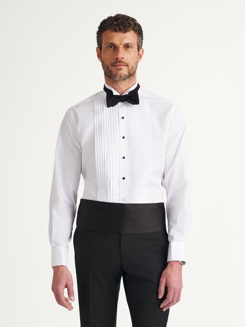 The Pleated Bib Front Tuxedo Shirt Detail
