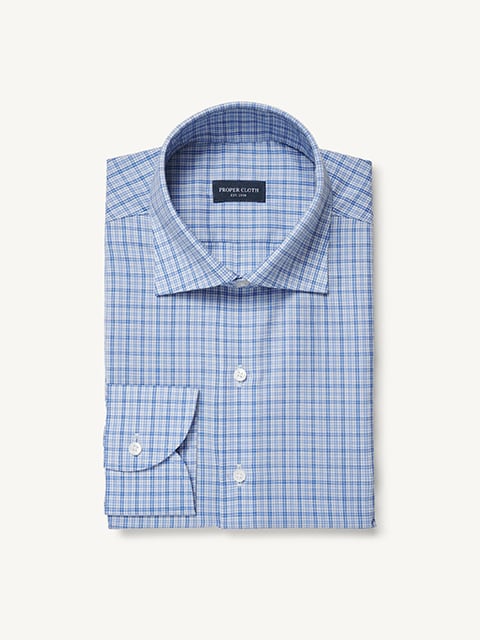 The Thomas Mason Non-Iron Shirt in Blue Stripe
