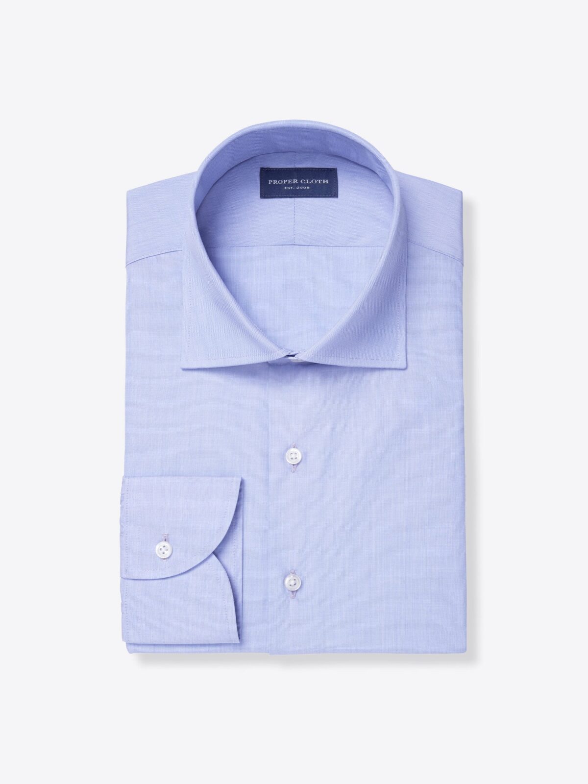 Thomas Mason Luxury Blue End-on-End Men's Dress Shirt Shirt by Proper Cloth