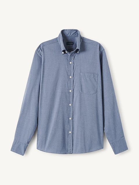 The Chambray Button Down in Blue Indigo