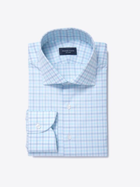 Shop Thomas Mason Aqua Multi Check