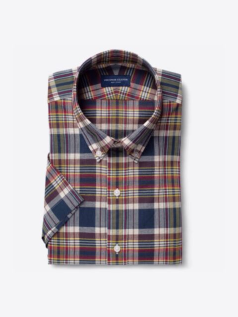 Shop Navy Red and Yellow Indian Madras