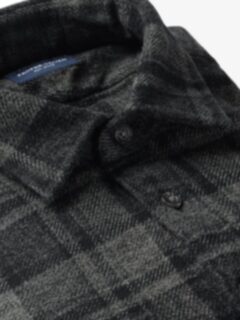 Japanese Charcoal Low Twist Plaid Shirt by Proper Cloth
