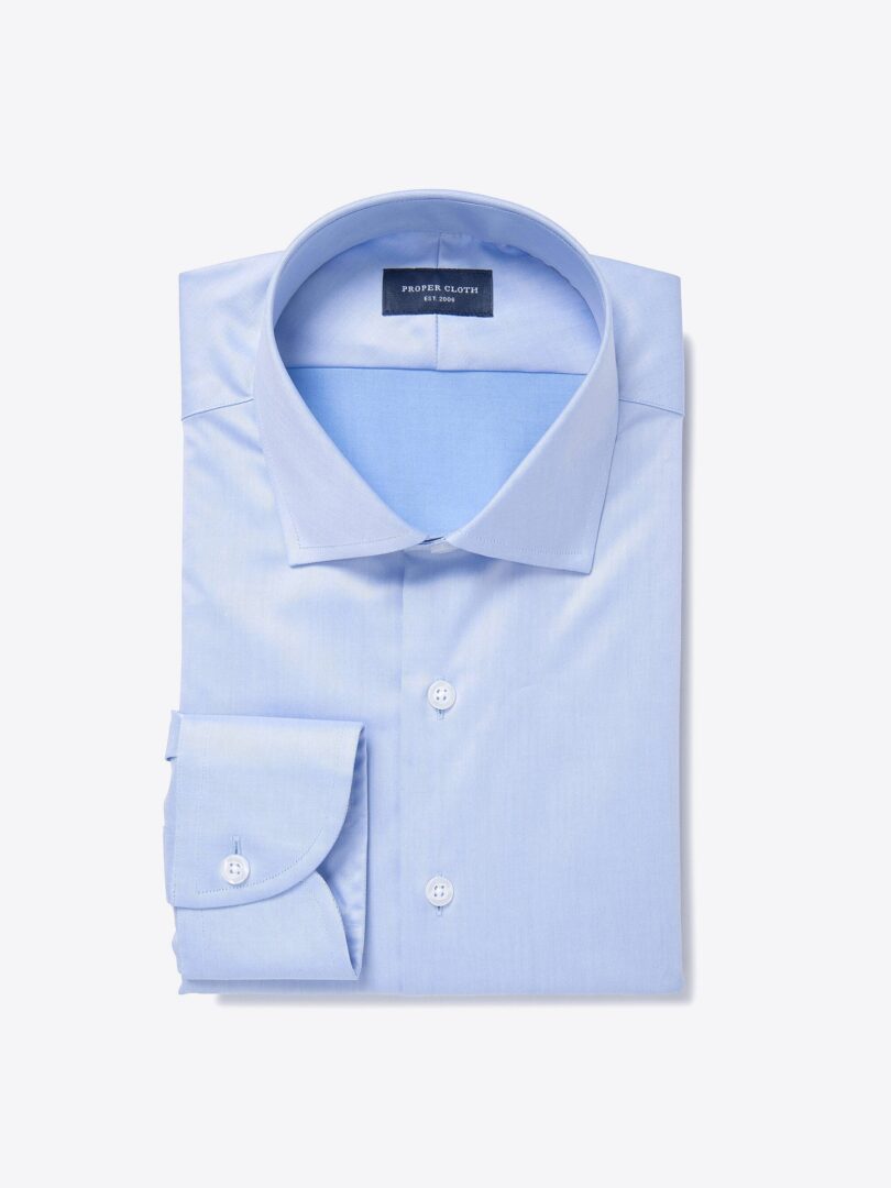 Hudson Wrinkle-Resistant Blue Twill Men's Dress Shirt 