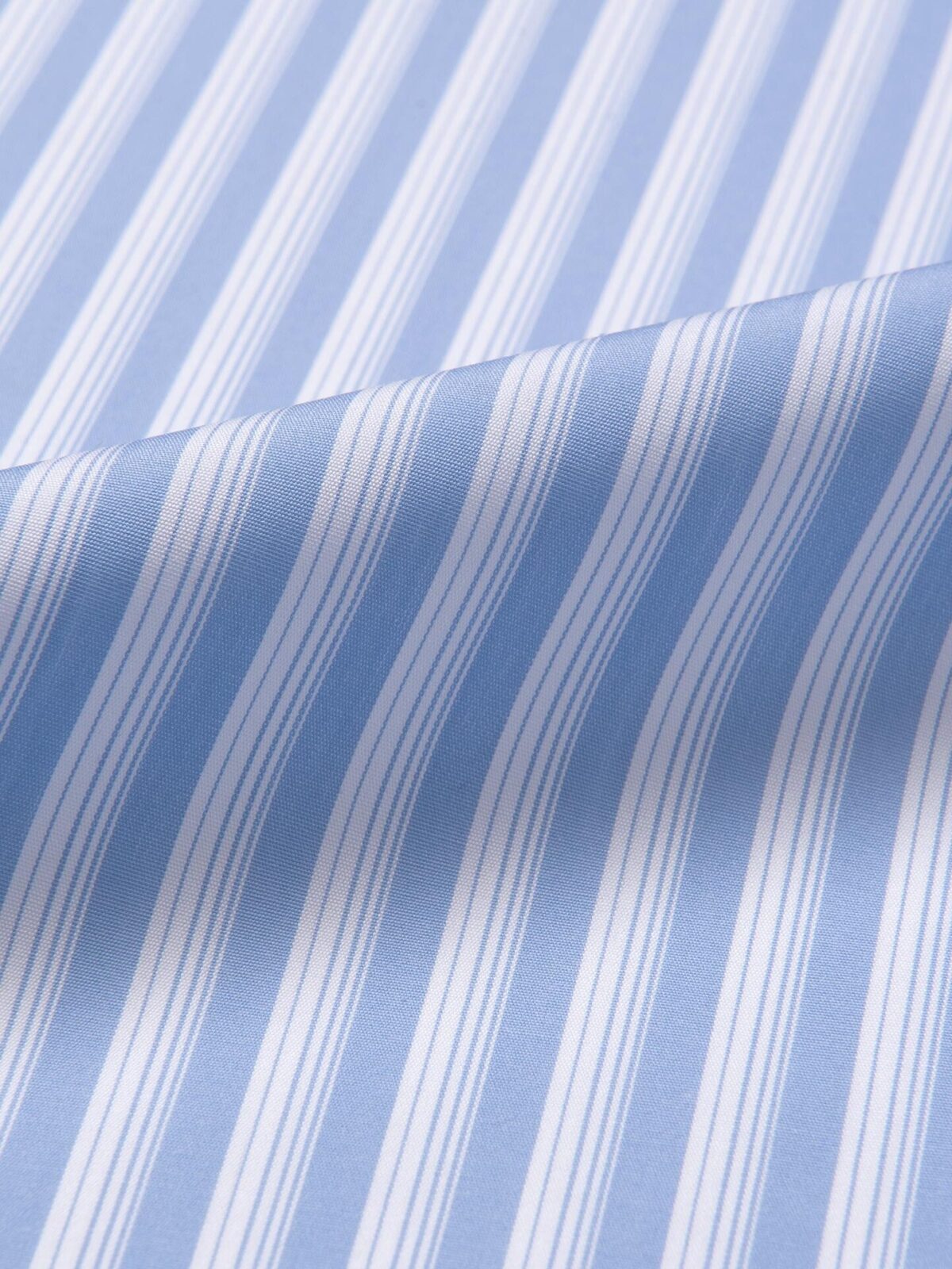 Stanton 120s Light Blue Shadow Stripe Tailor Made Shirt Shirt by