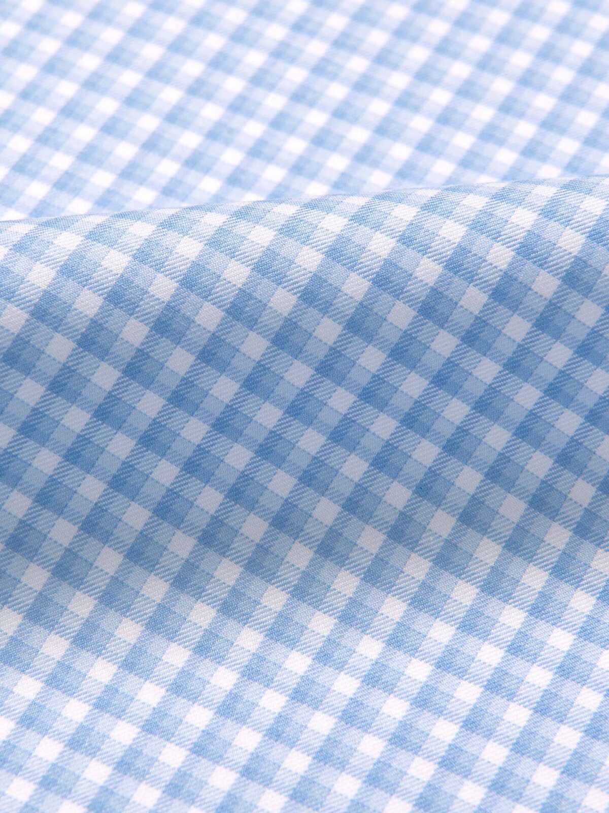 Shadow Check Cloth Mayfair Wrinkle-Resistant Light Blue Shadow Check Custom Made Shirt ...