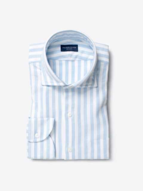 Shop Amalfi Light Blue Bengal Stripe Pique
