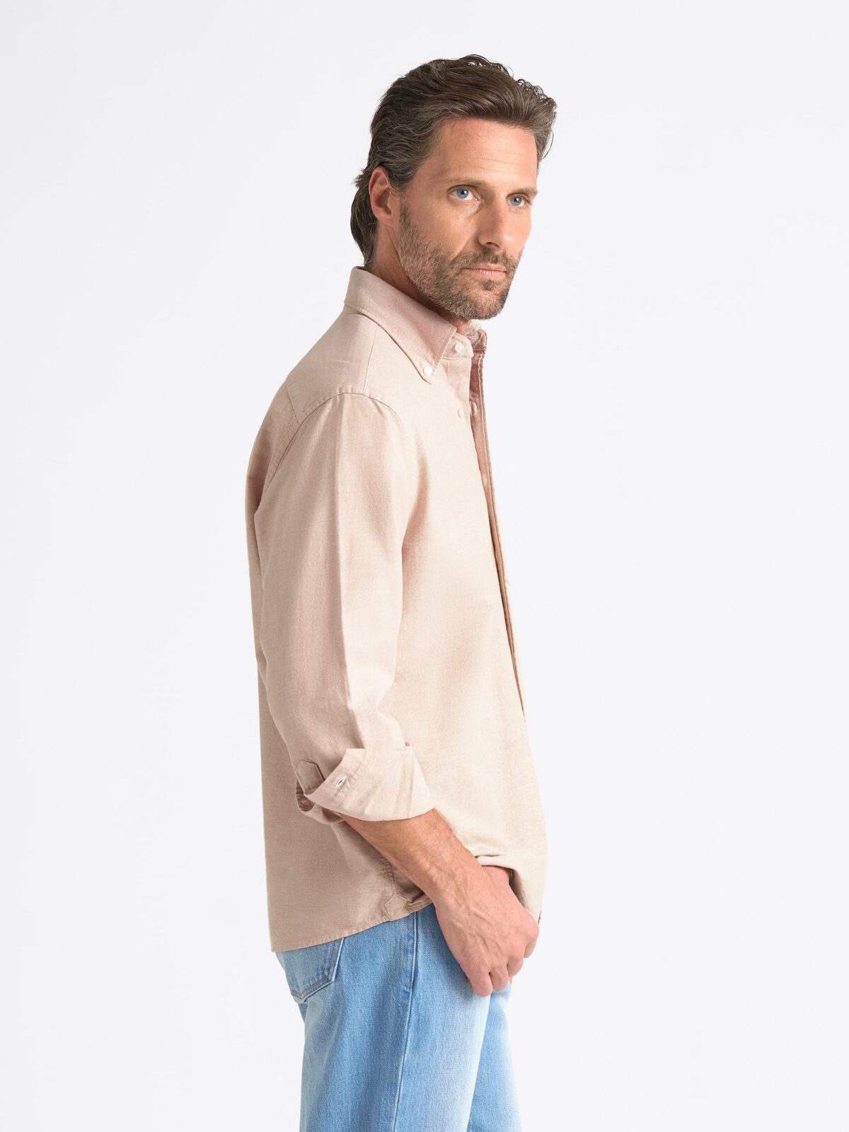 Washed Gold Lightweight Oxford Shirt