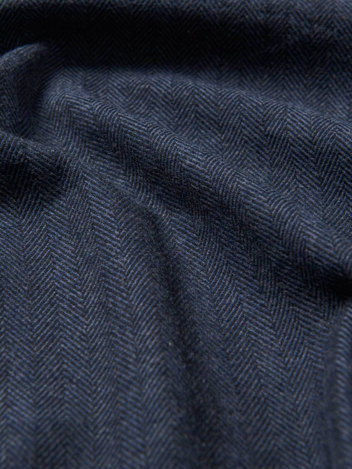 Teton Blue Herringbone Flannel Shirts by Proper Cloth