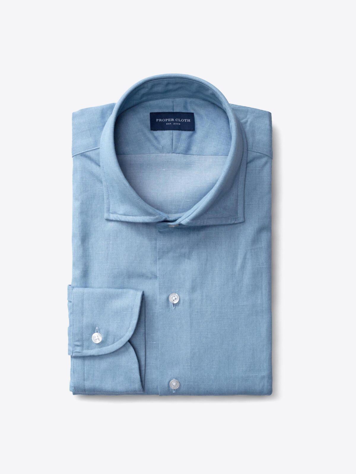 Washed Light Blue Linen Shirts by Proper Cloth