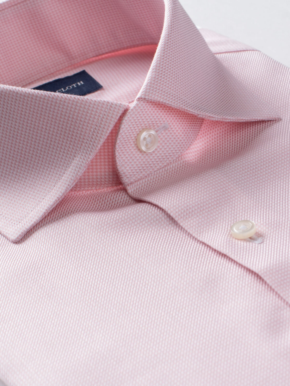 Non-Iron Light Pink Houndstooth Dobby Fitted Dress Shirt Shirt by Proper  Cloth