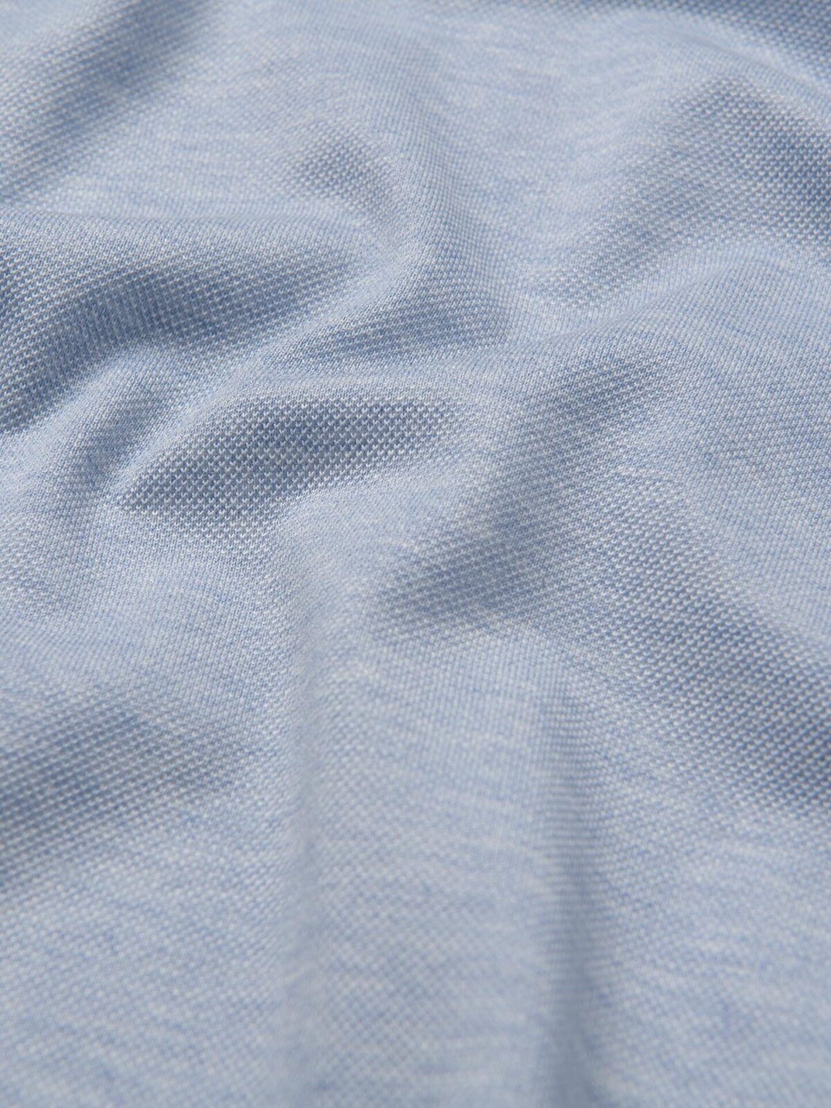 Sullivan Light Blue Melange Easy Care Knit Shirt by Proper Cloth