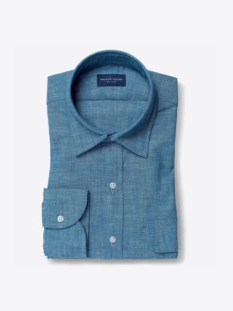 Shop Japanese Light Indigo Slub Chambray