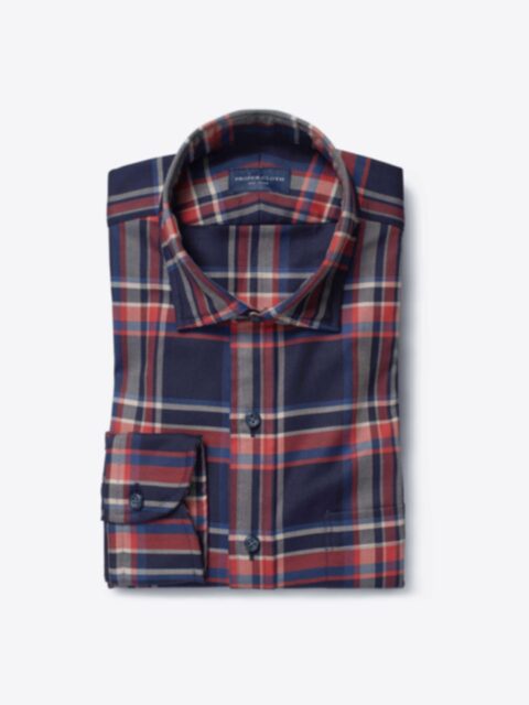 Shop Washed Navy and Red Vintage Plaid